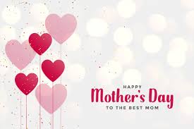 A todas les deseamos un ¡feliz día de las madres! Feliz Dia De La Madre De Fondo Con Globos De Corazon Vector Gratis