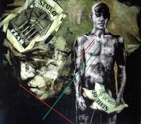 Realistic Indian art with social commentary