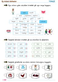 1 Sinif Es Anlamli Ucuncu Sinif Matematigi Sinif Ucuncu Sinif