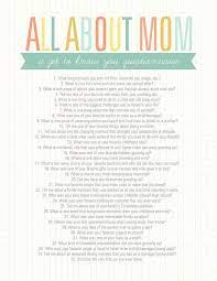 Here's what they told us. All About Mom Questionnaire All About Mom Mom Printable Family History