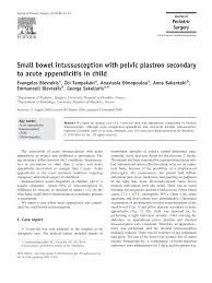 Small bowel intussusception with pelvic plastron secondary to acute  appendicitis in child