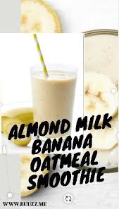 Almond Milk Banana Oatmeal Smoothie Banana Oatmeal Smoothie Almond Milk Smoothie Recipes Breakfast Smoothie Recipes