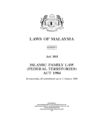 Family mediation in malaysian muslim society: Islamic Family Law Federal Territories Act 1984 Marriage Divorce