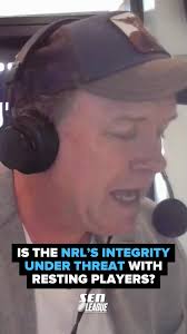 Andrew Voss believes the @nrl has an integrity issue with the Melbourne  Storm and Brisbane Broncos resting several of their starting players for  Thursday night's top four clash! #nrl #rugbyleague ...