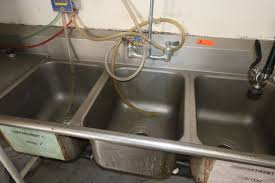 3 compartment dish washing sink w