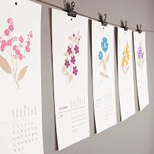 Sale 2012 Calendar Pretty Floral Hanging Wall Design Etsy Letterpress Calendar Calendar Design 2012 Calendar