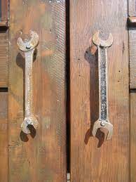 our garage door handles made from old spanners we call them spandles my blog garage door handles door handles old wood doors