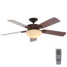 Hampton bay ceiling fan light kit is available with this fan and you can use the light as night lamp. Hampton Bay San Lorenzo 52 In Indoor Rustic Ceiling Fan With Light Kit And Remote Control Ac288lru The Home Depot