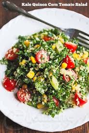 Quinoa Kale Tomato Corn Salad Recipe Video Recipe Clean Eating Recipes Corn Salad Recipes Clean Eating