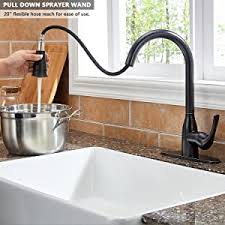 We did not find results for: Ufaucet Oil Rubbed Bronze Kitchen Faucet Solid Brass Single Handle Pull Out Sprayer Pull Down Kitchen Sink Faucet With Deck Plate Amazon Com