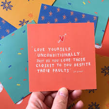 Love Yourself Unconditionally Illustrated Quote Cards Designed By Stacie Swift For The Blurt Founda Quote Cards Love You Unconditionally Illustration Quotes