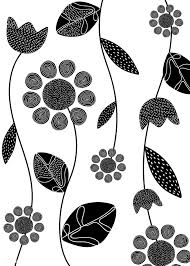 Black And White Flower Background Vector Download Premium Vector Of Hand Drawn Plant Element Doodles Vector 844852