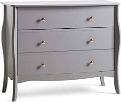 Limited time sale easy return. Btfy Grey Chest Of Drawers Wooden 3 Drawer Dresser Vintage Baroque Style Storage Cabinet With Rose Gold Handles Organisation Unit For Bedroom Living Room Hallway Amazon Co Uk Home Kitchen