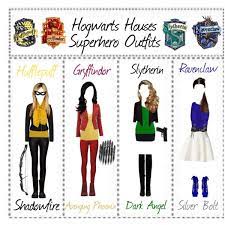 Hogwarts Houses Superhero Outfits By Fandoms4ever On Polyvore Hogwarts Outfits Harry Potter Outfits Harry Potter Houses Outfits