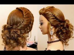 Bridal hairstyle with curls for long hair tutorial. Bridal Prom Updo Hairstyles For Medium Long Hair Long Hair Updo Long Hair Tutorial Braids For Long Hair