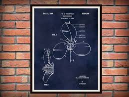 Patent 1965 Boat Propeller Art Print Poster Boat Ship Etsy Poster Prints Music Room Art Nautical Wall Art