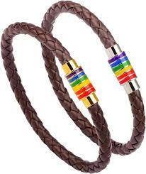 Amazon.com: EENSYWEENSY Rainbow LGBT Pride Bracelet - Mens Gay Pride  Leather Bracelet - Rainbow Gifts for Women 2 PCS (Brown): Clothing, Shoes &  Jewelry