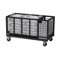 All-Terrain Stage Leg Storage Trolley - Intellistage Canada