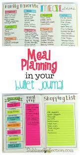 How I Use My Bullet Journal For Meal Planning Sublime Reflection Bullet Journal Meal Plan Journal Planner Bullet Journal