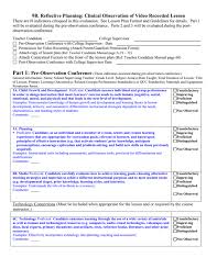 These lesson plans are templates that other teachers can develop. 9b Reflective Planning Clinical Observation Of Video Recorded Lesson