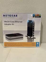 MoCA Coax Ethernet Adapter Kit MCAB1001 Netgear AV Series 270 Mbps New  Sealed 606449060355 | eBay