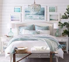 Headboard and bed were made bespoke. Awesome 99 Modern Coastal Master Bedroom Decorating Ideas More At Http 99homy Com 2018 02 2 Beach Style Bedroom Master Bedrooms Decor Coastal Master Bedroom