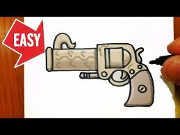 Standard printable step by step. How To Draw Fortnite Gun Revolver Easy Cute Drawing Jolly Art Negi Youtube