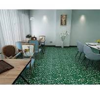 BOTON STONE Factory Price Customized Big Size Green Floor Rustic Colored  Terrazzo Ceramic Tile