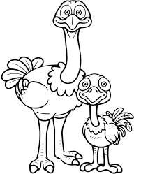 Select from 35919 printable coloring pages of cartoons, animals, nature, bible and many more. Mother And Baby Ostrich Coloring Page Free Printable Coloring Pages For Kids