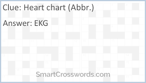 Heart Chart Abbr Crossword Clue Smartcrosswords Com