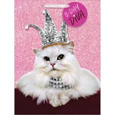 Large Glitter Birthday Diva Cat Gift Bag 14 3 4in X 20in Party City So, just copy and paste the given new happy birthday wishes images in 2015 and send them through facebook, twitter, email or. large glitter birthday diva cat gift bag