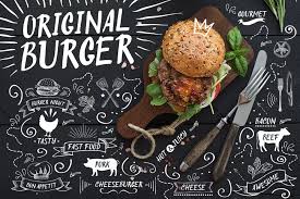 Original Burger Schriftart Von Barcelonadesignshop Auf Envato Elements Speisekarte Restaurant Metzgerei Vintage Essen