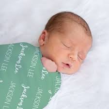 Swaddle Blanket Personalized, Repeating Name, CPSC Compliant Swaddle Set,  Style 106, Each Item Sold Separately