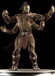 He first appears in the original mortal kombat as an unplayable character. Goro Primary Mortal Kombat Art Mortal Kombat Characters Mortal Kombat Shaolin Monks