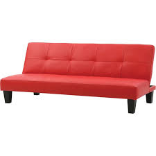 Fusion tnt nickel sleeper sofa with lassiter caper and rupert teal accent pillows price: Glory Furniture Alan Faux Leather Sleeper Sofa In Red G112 S