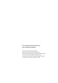 Https Www Krakatausteel Com Public Pdf Lapkeuaudit Juni2010 Pdf