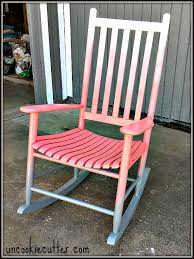 Ombre Rocking Chairs How To Create The Perfect Ombre Uncookie Cutter Rocking Chair Coral Painted Furniture Painted Rocking Chairs