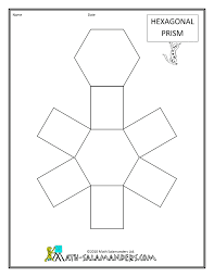 Basic Geometric Shapes Hexagonal Prism Net Gif 790 1022 Fichas De Matematicas Geometria Fichas De Musica