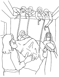 Jesus Heals The Paralytic Coloring Page Sunday School Coloring Pages Bible Coloring Pages Jesus Coloring Pages