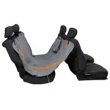 However, there are some quality issues with the straps that mean it may not last long with a large dog that likes to wander around the seats during transit. Kurgo Extended Charcoal Grey Car Seat Hammock For Dogs 0 25 L X 63 W X 56 H Petco
