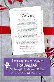 Zum Altar Fuhren Verlobt Karte Fur Papa Fragen Feenstaub At Shop Hochzeit Spruch Karte Lieder Hochzeit Spruche Hochzeit