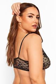 They all shine by their stupidity: Limited Collection Bralette Noir Dentelle Ficelle Grande Taille 44 64 Yours Clothing