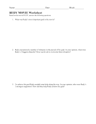 Https Mrcotespage Weebly Com Uploads 1 2 6 3 12630060 Rudy Movie Questions Pdf
