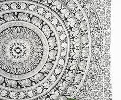 Schwarzweiss software für wandlung von farbdatei in ein s/w foto. Wandtuch Elefanten Mandala Schwarz Weiss Karmandala Wandtucher