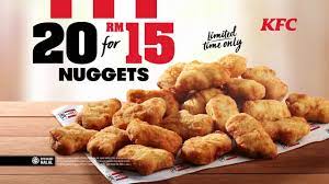 There are 45 calories in 1 serving (14 g) of kfc kfc kentucky nuggets (1). Kfc 20 Nuggets For Rm15 Youtube