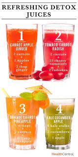 The flavor is slightly sweet (apples) and a bit spicy (ginger). Refreshing Detox Juice Recipes Infographic Trying To Snack A Little Healthier And Give Your Stomach A Break Detox Juice Recipes Detox Juice Healthy Juices