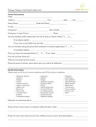Massage Intake Forms Fill Out And Sign Printable Pdf Template Signnow