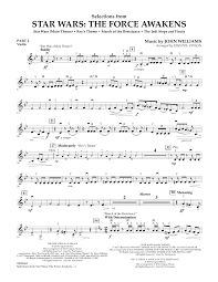 Darth vaders theme imperial march star wars trumpet duet. Johnnie Vinson Selections From Star Wars The Force Awakens Pt 2 Violin Sheet Music Pdf Notes Chords Film Tv Score Concert Band Download Printable Sku 348217