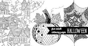 Happy halloween coloring page via the pinning mama; Free Halloween Adult Coloring Pages U Create