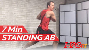 7 Min Standing Ab Workout For Women Men Standing Exercises For Flat Abs Workout For Women Abs Workout Standing Ab Exercises